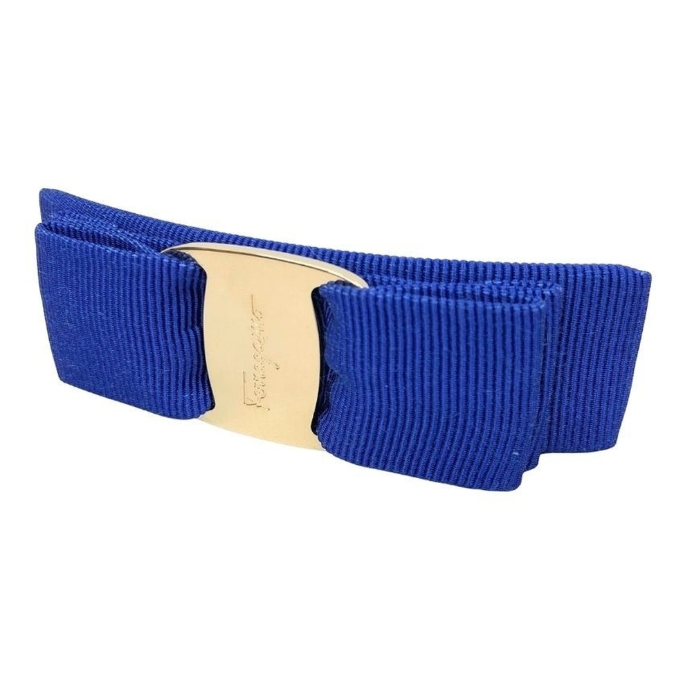 Salvatore Ferragamo Vara Ribbon Hair Barrette, Blue, 342019/111, Women's